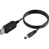 Boblov USB Dc Dönüştürme Kablosu 5V 12V Voltaj Yükseltme Kablosu 5.5x2.5mm USB To Dc Smart Step-Up Cable