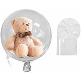 BOBO Balon Çift Ağızlı 30 İnç (76 cm) Dev Şeffaf Esnek - Pera Balon (10'lu Paket)