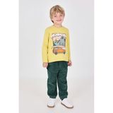 Boboli Erkek Çocuk Paçası Lastikli Kadife Pantolon - Lacivert - 5 Yaş