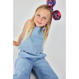 Boboli Jakarlı Denim Bluz 2 Yaş-6 Yaş Mavi - 4 Yaş
