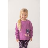 Boboli Kız Çocuk Çiçek Nakışlı Sweatshirt - Mor - 5 Yaş