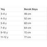 Bobsi Co Kız Çocuk Kadife Fitilli Tayt - 11 - 12 Yaş - Beyaz - Mor