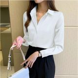 Boby Silk - %100 Ipek Kadın Gömlek Gizli Pat- Tam Kalıp Pensli - 001-Beyaz - XL