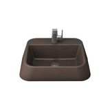 Bocchi 1074-025-0126 Firenze Batarya Banklı Mat Kahverengi Çanak Lavabo