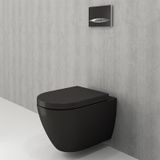 Bocchi 1295-004-0128 Mat Siyah Venezia Rimless Kanalsız Asma Klozet