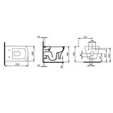 Bocchi 1304-021-0128 Firenze Rimless Asma Klozet ve Kapağı P Mandalina Sarısı