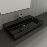 Bocchi 1377-005-0126 Milano Parlak Siyah 80 cm Lavabo