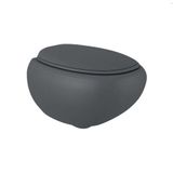 Bocchi 1412-020-0128 Mat Antrasit Rimless Kanalsız Kapak Hariçtir Strata Asma Klozet