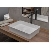 Bocchi 1476-005-0125 Slim Line Dikdörtgen 55x38 cm Parlak Siyah Lavabo