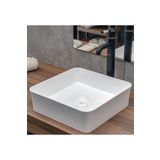 Bocchi 1477-001-0125 Kare 38 cm Parlak Beyaz Çanak Lavabo