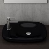 Bocchi 1489-005-0126 Fenice Tezgah Üstü Parlak Siyah 54 cm Lavabo