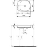Bocchı Bocchi Fenice 55 x 40 cm Parlak Beyaz Çanak Lavabo - 1164-001-0125