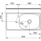 Bocchı Bocchi Fenice Etajerli Lavabo 90 cm Parlak Beyaz - 1165-001-0126