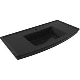 Bocchı Bocchi Lavita Lavabo 100 cm - Parlak Siyah - 1168-005-0126 - Beyaz