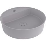 Bocchı Bocchi Sottile Slim Line Batarya Bankli Yuvarlak Lavabo 45CM. Mat Gri - 1599-006-0126 - Beyaz
