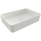 Bocchı Bocchi Sottile Slim Line Tezgah Üstü Dikdörtgen 55X38CM. Lavabo - Mat Beyaz - 1476-002-0125