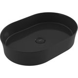 Bocchı Bocchi Sottile Slim Line Tezgah Üstü Elips 55X38CM. Lavabo - P.siyah - 1521-005-0125 - Beyaz