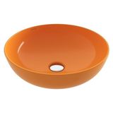 Bocchı Bocchi Sottile Slim Line Tezgah Üstü Yuvarlak 38CM. Siğ Lavabo - P.mand. Sarisi - 1494-021-0125 - Beyaz