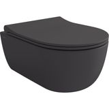 Bocchı Bocchi V-Tondo Rimless Asma Klozet - Mat Antrasit - 1417-020-0128 - Beyaz