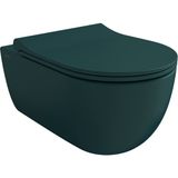 Bocchı Bocchi V-Tondo Rimless Asma Klozet - Mat Petrol Mavisi - 1416-071-0128 - Beyaz