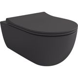 Bocchı Bocchi V-Tondo Rimless Asma Klozet - Taharet Borusuz - Mat Antrasit - 1416-020-0129 - Beyaz