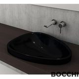 Bocchi Etna 1112-005-0125 58 cm Parlak Siyah Tezgah Üstü Lavabo