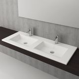 Bocchi Milano 120 cm Mat Kahve Çift Gözlü Tezgah Üstü Asma Lavabo
