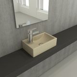 Bocchi Milano 37 cm Mat Yasemin Dar Sol Tezgah Üstü Asma Lavabo