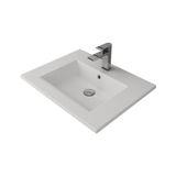 Bocchi Milano Etajerli 60 cm Parlak Beyaz Lavabo