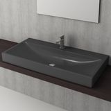 Bocchi Scala 100 cm Mat Antrasit Tezgah Üstü Lavabo
