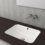 Bocchı Scala 55 cm Parlak Beyaz Tezgah Altı Lavabo Su Taşma Deliği ile Modern Tasarım 1006-001-0125