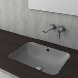 Bocchi Scala 55 cm Tezgahaltı Mat Gri Lavabo