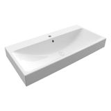 Bocchi Scala Tezgah Üstü Lavabo 100 cm Parlak Beyaz - Çok Renkli