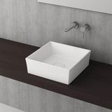 Bocchi Slim Line Kare 38X38 cm Mat Beyaz Lavabo