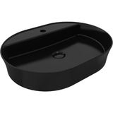 Bocchi Sottile Slim 60x45 cm Parlak Siyah Batarya Banklı Oval Lavabo