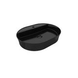 Bocchi Sottile Slim Line 60x45 cm Parlak Siyah Oval Batarya Banklı Lavabo