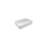 Bocchi Sottile Slim Line Tezgah Üstü Lavabo Parlak Beyaz 55 cm - 1476-001-0125