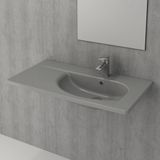 Bocchi Taormina Arch 86 cm Etajerli Mat Gri Lavabo