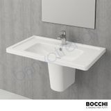 Bocchi Taormina Pro 85 cm Etajerli Parlak Beyaz Lavabo