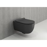 Bocchi V-Tondo 1416-020-0128 Rimless Asma Klozet Seti, Mat Antrasit (Klozet Kapağı Dahildir)