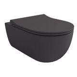 Bocchi - V-Tondo Rimless Asma Klozet 54 cm Mat Antrasit - 1416-020-0128