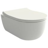 Bocchi - V-Tondo Rimless Kısa Asma Klozet 49 cm Mat Beyaz - 1417-002-0128