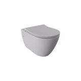 Bocchi Venezia Rimless Asma Klozet Mat Gri Yandan Taharet Girişli + Pure Slim Klozet Kapak Mat Gri - Çok Renkli
