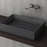 Bocchi Vessel Dikdörtgen Lavabo 56x38 cm Antrasit