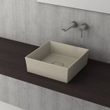 Bocchi Vessel Kare Tezgah Üstü 38 cm Mat Kaşmir Lavabo