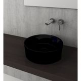 Bocchi Vessel Yuvarlak 38 cm Parlak Siyah Lavabo