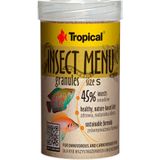 Böcek Menü Granül Boyut S 100 ml / 54 g - Balık Yemi, Batan Şeklinde Balık Yemi, 3 Böcek Bazlı Granül
