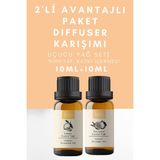 Boco 2li Difuser Karışımı Kötü Kokuya Karşı Limon & Portakal Uçucu Yağı 100 Saf Uçucu Yağı