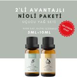 Boco 2'li Paket Nioli Yağı ve Limon Yağı, Uçucu Yağı Saf ve Doğal, Buhurdanlık. Difüzör, Masaj