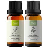 Boco Born In Cosmetics 2'li Avantajlı Paket Derin Nefes, Rahatlatıcı Nane ve Okaliptus Uçucu Yağı,%100 Saf Aromaterapi Yağları / 20 ml